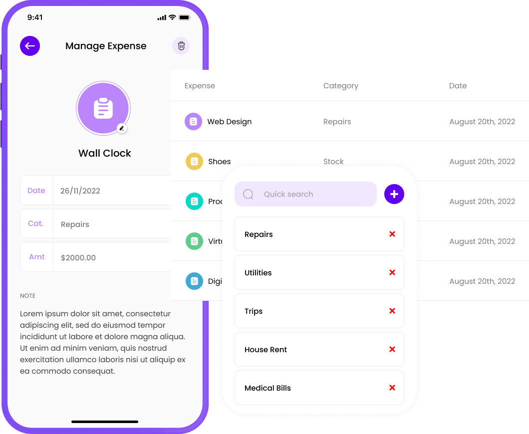 Track Expenses screenshot